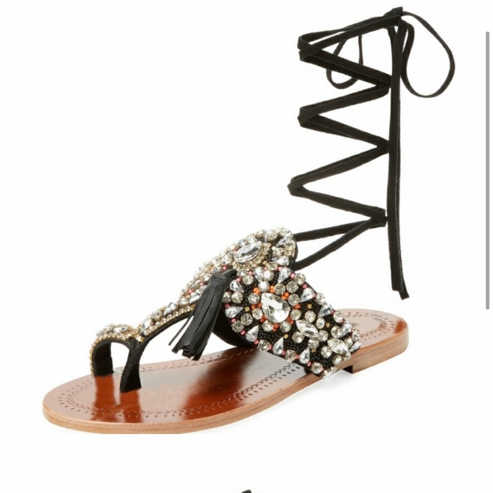 glam boho Antik Batik sandals, size 37